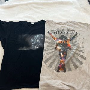 Michael Jackson T-shirts size medium . Black and gray.